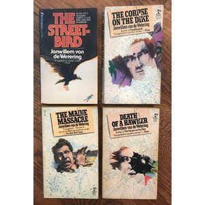 SET OF 4 VINTAGE JANWILLEM VAN DEWETERING NOVELS, all Paperbacks, Free Shipping